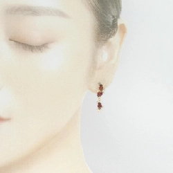 K18YG Garnet Bông tai - Hàng hiệu Chính hãng 876582