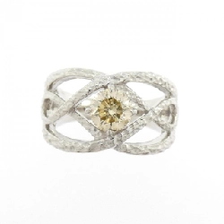 Nhẫn kim cương K18WG 0.842CT - Hàng hiệu Authentic 853776