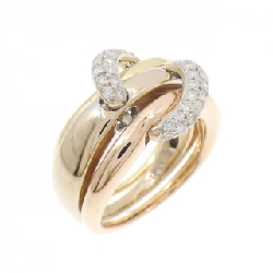 Nhẫn kim cương ba màu K18 0.41CT - Hàng hiệu Authentic