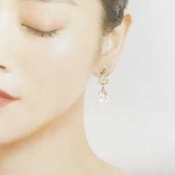 K18YG Bạch Ngọc Trai Bông Tai - Hàng hiệu Chính Hãng 871419