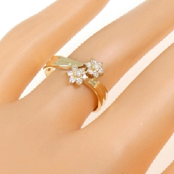 Nhẫn kim cương hoa K18YG 0.19CT - Hàng hiệu Authentic 852939