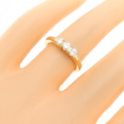 Nhẫn kim cương ba viên K18YG 0.33CT 670644