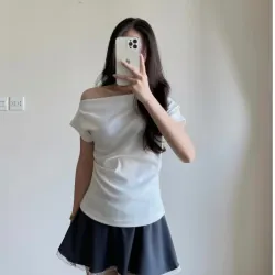 Áo Thun Lệch Vai Xếp Ly 977518