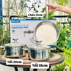 BỘ NỒI CHẢO INOX LIỀN KHỐI KALITE ECO TRIO 792919