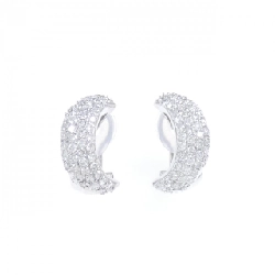 K18WG Pave Diamond Earrings/Studs 1.00CT - Hàng hiệu Authentic