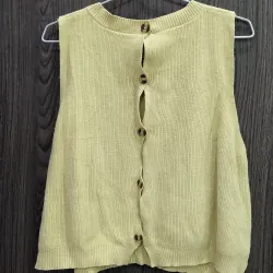 Áo len nữ dáng ngắn màu vàng chanh 935236