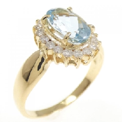 Nhẫn Aquamarine K18YG - Hàng hiệu Chính hãng