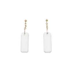 K10YG Bông tai đá hồng ngọc - Hàng hiệu Authentic