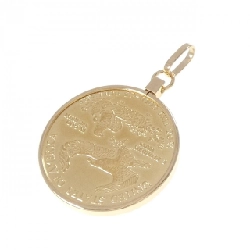 K18YG(枠) Dây chuyền đồng xu - Hàng hiệu Authentic 866122