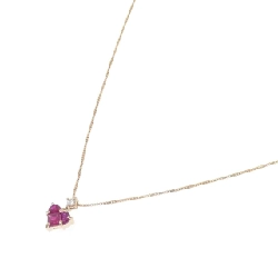 K18PG Mặt Dây Chuyền Hình Trái Tim Đá Ruby - Hàng hiệu Chính Hãng 859478