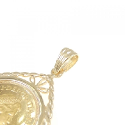 K18YG(枠) Mặt dây chuyền đồng xu - Hàng hiệu Authentic 863885