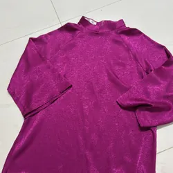 Áo dài màu tím cánh sen tặng quần lưng thun đi kèm 740206