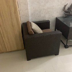 salon và ghế dựa đan giả mây 12507