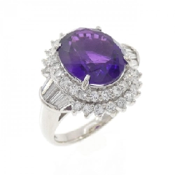 Nhẫn Amethyst PT900 4.57CT - Hàng hiệu Chính hãng