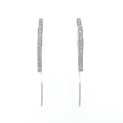 Bông tai kim cương hình trái tim K18WG 0.56CT - Hàng hiệu chính hãng