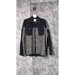 Áo khoác Jean phối tweed zara size M 46-68kg ảnh thật 