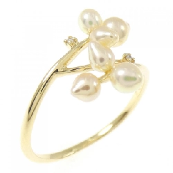 Nhẫn ngọc trai trắng K18YG - Hàng hiệu Authentic