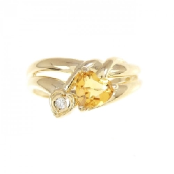 Nhẫn Citrine K18YG hình trái tim 669782