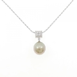 K18WG/750WG Ngọc trai đen dây chuyền 11.2mm - Hàng hiệu Chính hãng