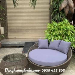 Ghế tròn tắm nắng nhựa giả mây 472603