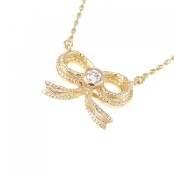 K18PG Dây chuyền kim cương hình ruy băng 0.030CT - Hàng hiệu Chính hãng 859785