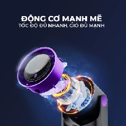 Quạt Cầm Tay Circulating Fan 100 Cấp Độ Gió, Dung Lượng Pin Lớn, Có Chip Bảo Vệ Thông Minh Kèm Màn Hình Led 530448