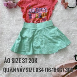 (Chỉ áo) áo thun cotton cho bé size 3T 137220