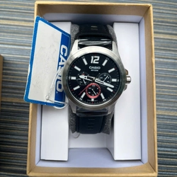 Đồng hồ Kim Nam Dây da Casio MTP-E350L-1BVDF Đen 532264