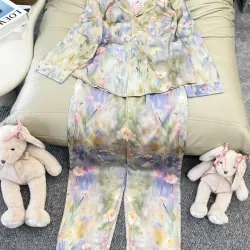 BỘ PIJAMA LỤA TAY DÀI – LỤA LATIN CAO CẤP | MẶC NHÀ SANG – MỀM – MÁT