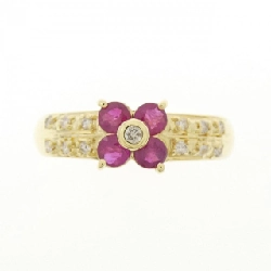 Nhẫn Ruby Hoa K18YG 0.50CT - Hàng hiệu Chính hãng 854946