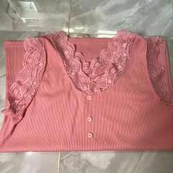 Áo thun mỏng xách nát phối ren  457783