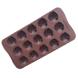 Khuôn silicon làm rau câu, socola 15 mặt heo – Mã số 1212 338658