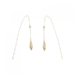 K18YG Bông tai kim cương - Hàng hiệu Chính hãng