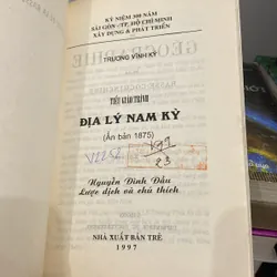 TIỂU GIÁO TRÌNH ĐỊA LÝ NAM KỲ, TRƯƠNG VĨNH KÝ, SONG NGỮ VIỆT - PHÁP (XB 1997) 561801