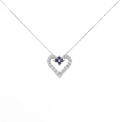 K18WG/K10WG Dây chuyền hình trái tim Sapphire - Hàng hiệu Chính hãng