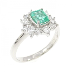 Nhẫn Emerald PT900 0.51CT xuất xứ Colombia