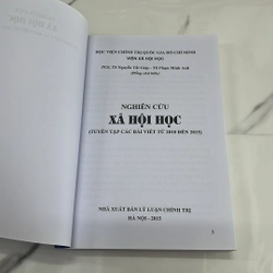 Nghiên cứu xã hội học (tuyển tập các bài viết từ 2010 đến 2015) 505104