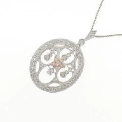 K18WG/K18YG Hoa hồng kim cương dây chuyền 0.15CT - Hàng hiệu Authentic 858329