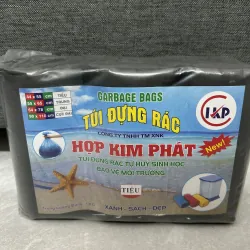 Túi rác đen tự hủy dày dai nặng đúng 1kg / 1 bịch 3 cuộn 933938