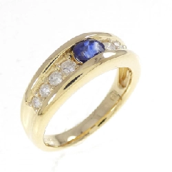 Nhẫn Sapphire K18YG 0.37CT - Hàng hiệu Chính hãng