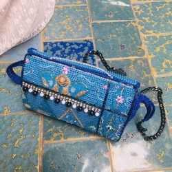 Túi xách handmade cườm hoa