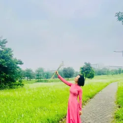 Áo dài thiết kế màu hồng phấn, size S, mặc 3 lần. 695179