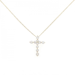 K18YG Dây chuyền kim cương hình chữ thập 1.02CT - Hàng hiệu Chính hãng