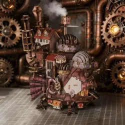 ※Mô hình lắp ráp gỗ Miyazaki Hayao trong phim Howl's Moving Castle, đồ trang trí 779788