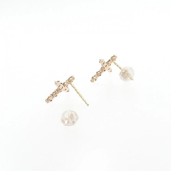 K18PG Bông tai kim cương chéo 0.36CT - Hàng hiệu chính hãng 872516