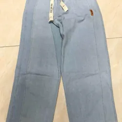 Quần jean ống suông rộng phong cách Suncbvn size XXL( 75-85 kg) màu Xanh nhạt Retro tốt   553661