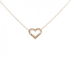 K18PG Dây chuyền trái tim kim cương 0.07CT - Hàng hiệu Chính hãng