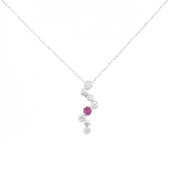 K18WG Dây chuyền Ruby 0.15CT - Hàng hiệu Chính hãng