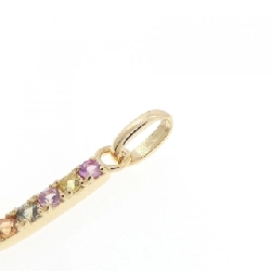 K18YG Chữ cái J Mặt dây chuyền Sapphire 0.12CT - Hàng hiệu Chính hãng 865568