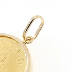 K18YG(枠) Đồng xu Mặt dây chuyền - Hàng hiệu Chính hãng 866804